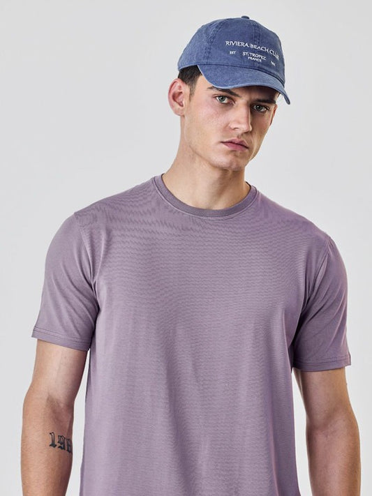 Premium Lavender Oversized Cotton T-Shirt for Men | Casual Crew Neck Tee