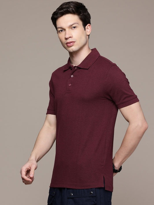 Men’s Maroon Polo T-Shirt – Premium Regular Fit Casual Polo