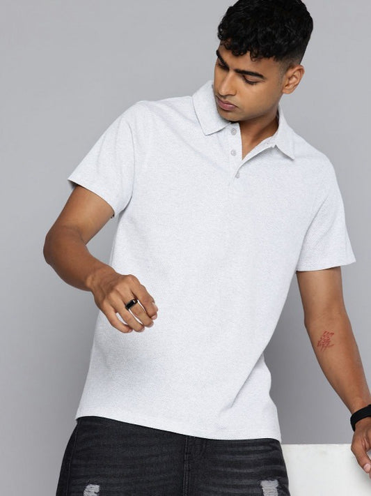 Men’s White Polo T-Shirt – Premium Regular Fit Solid Polo