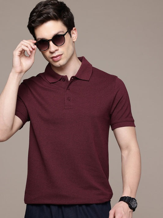 Men’s Maroon Polo T-Shirt – Premium Regular Fit Casual Polo